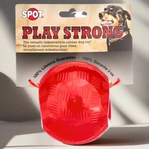 Spot Play Strong Rubber Dog Ball Toy, Virtually Indestructible - Large, 3.75" - Picture 1 of 2
