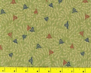 Rot Blau Knospen Blattgrün Meterware CSHLEA04655 - Bild 1 von 1