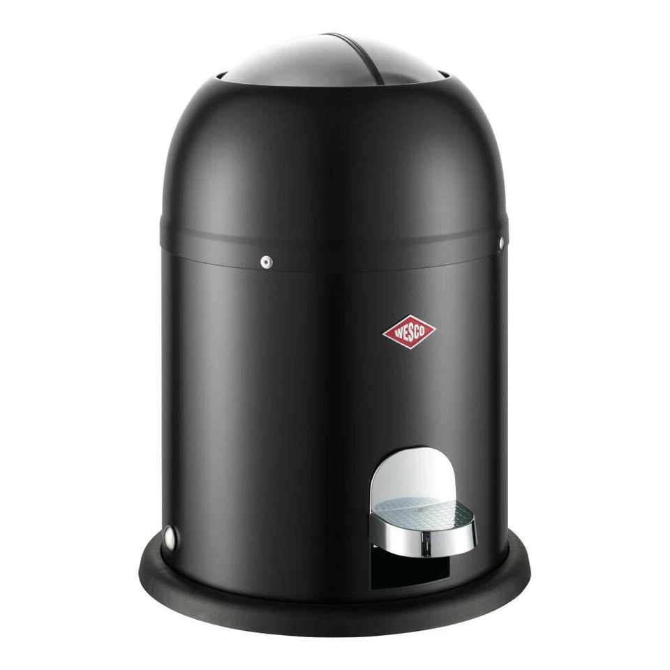 Wesco Mini Master Kosmetik-Treteimer, Abfalleimer, Mülleimer, Schwarz Matt, 6 L - Bild 1 von 1