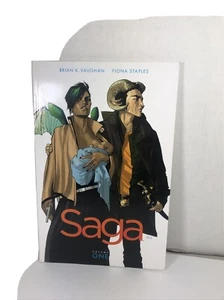 Saga. Volume one by Brian K Vaughan Fiona Staples Graphic Image Comics Clean PB - Picture 1 of 9
