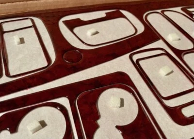 KIT DE MOLDURAS DE TABLERO DE MADERA DE CEREZO BURL INTERIOR NUEVO ESTILO PARA VOLVO C70 C 70 1998-2005 Foto 1 de 4