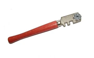CORTADOR DE VIDRIO made in germany con 6 ruedas de corte cortador de vidrio con mango de madera - Imagen 1 de 2