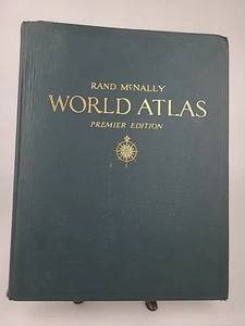 Vintage Rand McNally World Atlas Priemier Addition-1940's Edition - Picture 1 of 8