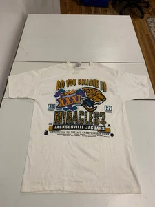 Vintage Jacksonville Jaguars Shirt Large NFL Playoffs Do You Believe Super Bowl - Picture 1 of 12