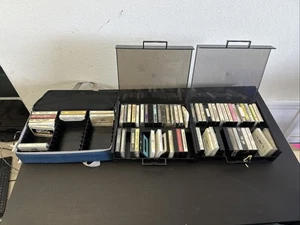 Cassette Lot With Cases,60+ Tapes Led Zeppelin. Black Sabbath, REO, Rush, Gospel - Picture 1 of 13
