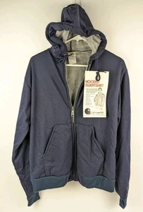 Vintage Carhartt Kapuzenpullover Herren Large marineblau mit Veloursfutter durchgehender Reißverschluss hergestellt in den USA - Bild 1 von 10