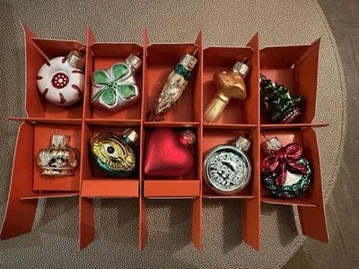 Juego de mini adornos John Derian para Target 2025 nuevo en caja decoración navideña Foto 1 de 4