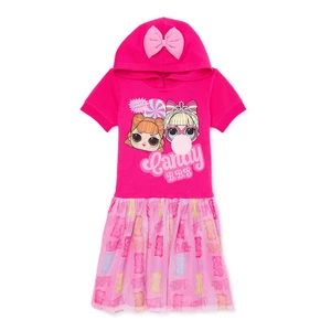 LOL Surprise Girls Cosplay Dress Pink Hooded Tulle Skirt size 6/6X NWT - Picture 1 of 3
