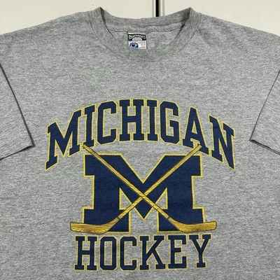 Винтажная хоккейная футболка y2k Michigan Wolverines размер XL College Sports - Изображение 1 из 4