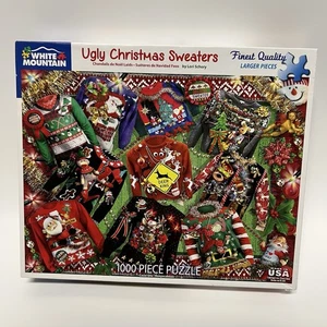 Ugly Christmas Sweater White Mountain 1000 Piece Puzzle - Picture 1 of 4