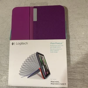 Logicool Logitech AnyAngle Protective Case for iPad Mini - Blue/Purple NEW - Picture 1 of 3