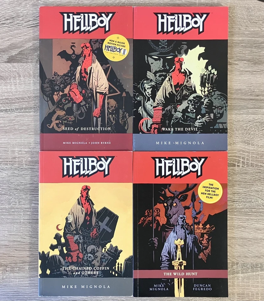 Hellboy TPB Lot (2004-10) Vol 1,2,3,&9 - Dark Horse - Mike Mignola - F/VF - Image 1 of 4