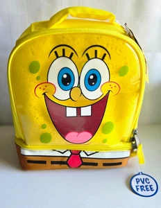 NWT Spongebob Squarepants School Lunch Box Yellow Bag Nickelodeon Soft - Picture 1 of 6