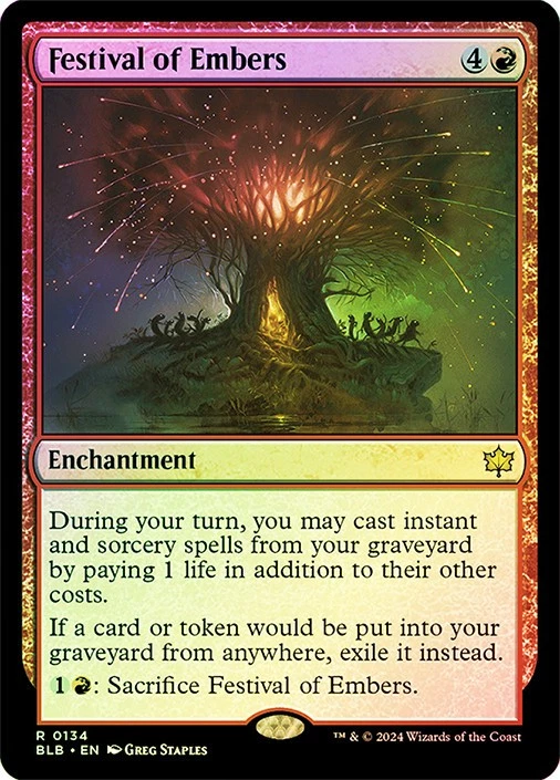 MTG FOIL Festival of Embers  - Bloomburrow #134 - Image 1 of 1