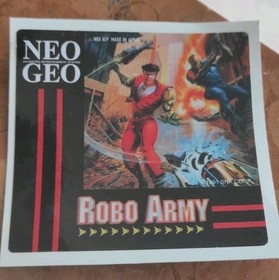 Robo Army Neo Geo Aes SNK insert stickers sticker label  