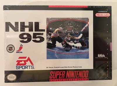 NHL 95 Sealed in Original Wrap  (Super Nintendo Entertainment System, 1994) - Image 1 of 4