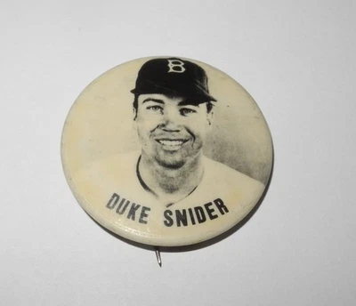1950's Baseball Duke Snider Brooklyn Dodgers World Series Pin Button Pinback - Image 1 of 2