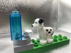 LOT! LEGO Duplo: Puppy Dog, Grey Turning Brick, & Grass Green Brick + LEGO BONUS - Picture 1 of 15