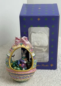 Christopher Radko 4" Frühling ein blühender Osterhase Urlaub Keramik Ornament - Bild 1 von 12