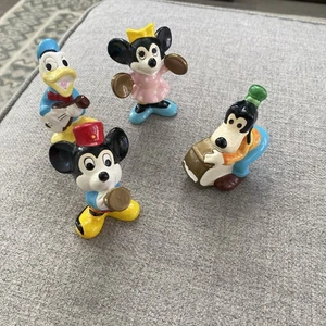 VTG Walt Disney Productions Mickey Mouse & Minnie 4PC Band 3" Figurines Korea - Picture 1 of 7