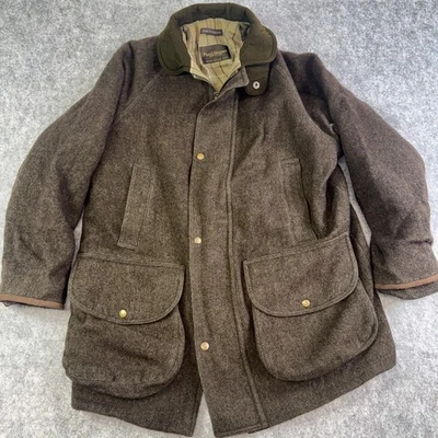 Paul Stuart Men’s Wool Full Zip Lined 100% Wool Coat VTG Brown Chore Hunting - Image 1 of 4