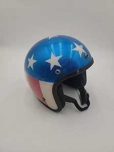Vintage Evel Knievel Easy Rider Stars & Stripes Motorcycle Helmet U.S.A. Size M - Bild 1 von 7