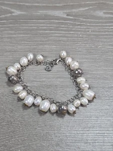 Silpada Flirt Alert Cha Cha Bracelet B3328 Pearl & Sterling Silver - Picture 1 of 3