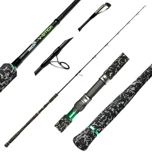Canna verticale Zeck V-Stick 1,72 m Waller canna monopezzo canna da barca pesca verticale - Foto 1 di 7