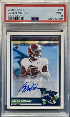 2025 Score Jalen Milroe Rookie Card #29 SIGNATURE AUTO 🔥PSA 9🔥 RC Low Pop! - Image 1 of 3
