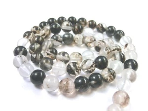 Watermelon schwarz Kugeln Perle 6mm rund 1 Strang basteln auffädeln DIY Schmuck - Bild 1 von 1