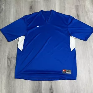 Nike Team Shirt Maglietta Scollo V Uomo XL Blu Maniche Corte - Foto 1 di 5