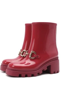 Gucci Pink Petunia Rubber Rain Winter Horsebit Boot 670407 Gr. 41, US 11 $ 695 - Bild 1 von 14