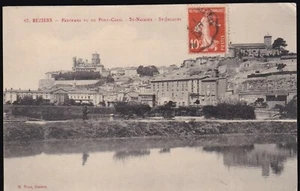 BÉZIERS 34 St Nazaire & St Jacques CPA écrite à A & N Bergon à Montpellier 1913 - Foto 1 di 2