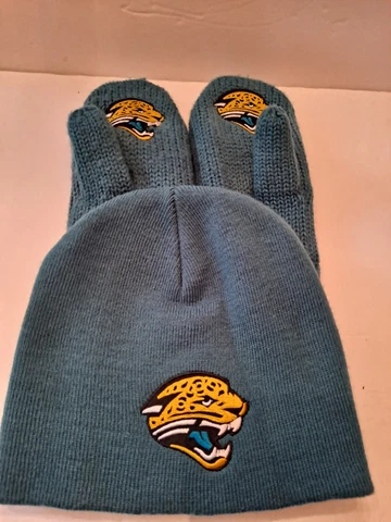 Jacksonville Jaguars Knitted Winter Hat & Gloves/Mittens Cover
