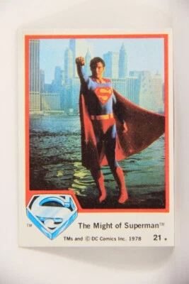 Superman The Movie 1978 Trading Card #21 The Might Of Superman L006040 - Image 1 of 2