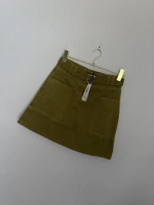 Proenza Schouler Belted Washed Cotton Skirt Sz 2 - Image 1 of 4