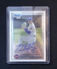 2010 Bowman Draft Chrome Prospects Auto Matt Harvey #BDPP84 METS, WBC ITALY