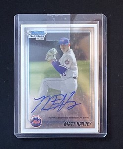 2010 Bowman Draft Chrome Prospects Auto Matt Harvey #BDPP84 METS, WBC ITALY