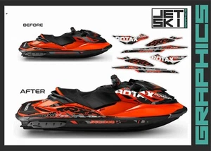 SEADOO RXP RXPX 300 graphics kit decals set for 2016-2017 Lava Red wrap - Picture 1 of 2