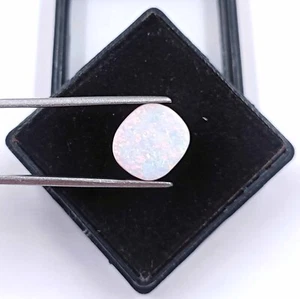 6-6.95 Ct Natural Ethiopian Fire White Opal Cushion Cut EGL Loose Gemstone JNC - Picture 1 of 7