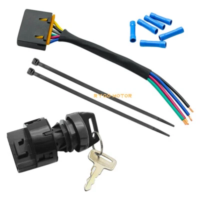 Interruptor de llave de encendido y arnés 6 pines para Polaris Trail Blazer 250 330 400 ATP 500 Foto 1 de 4