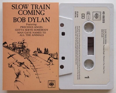BOB DYLAN - SLOW TRAIN COMING (CBS 4086095) 1979 UK CASSETTE TAPE PAPER LABELS - Image 1 of 3