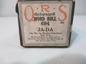 QRS Player Piano Autograph Word Roll 694 Ja-Da Ted Baxter Max Kortlander - Picture 1 of 4