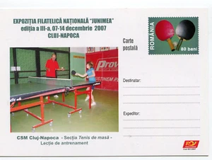 Romania 2007 Table Tennis,ping pong,CSM CLUJ Club training,20X rare stationery  - Picture 1 of 1