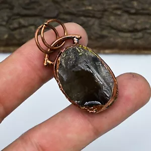 Smoky Topaz Row Gemstone Copper Handmade Electroformed Pendant Jewelry For Gift - Picture 1 of 4