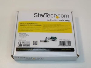 STARTECH 2 PORT LP&HP PROFILE NATIVE RS232 PCI EXPRESS SERIAL CARD PEX2S952LP - Picture 1 of 2