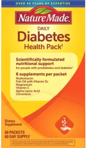 Nature Made Daily Health Dietary Supplement 60 Capsules, Diabtes exp Aug 2026 - Picture 1 of 6