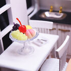 1Set Dollhouse Miniature Fruit Platter Peach Cherry Grapes W/Tray Home Decor