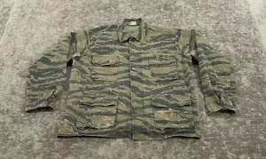 Vintage Military Jacket Mens L Large Tiger Stripe Camo Army Combat Coat ROTHCO - Picture 1 of 11