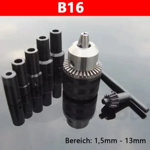 Bohrfutter Konus B16 mit Schlüssel Zahnkranzbohrfutter Spannweite 1,5mm bis 12mm - Bild 1 von 9